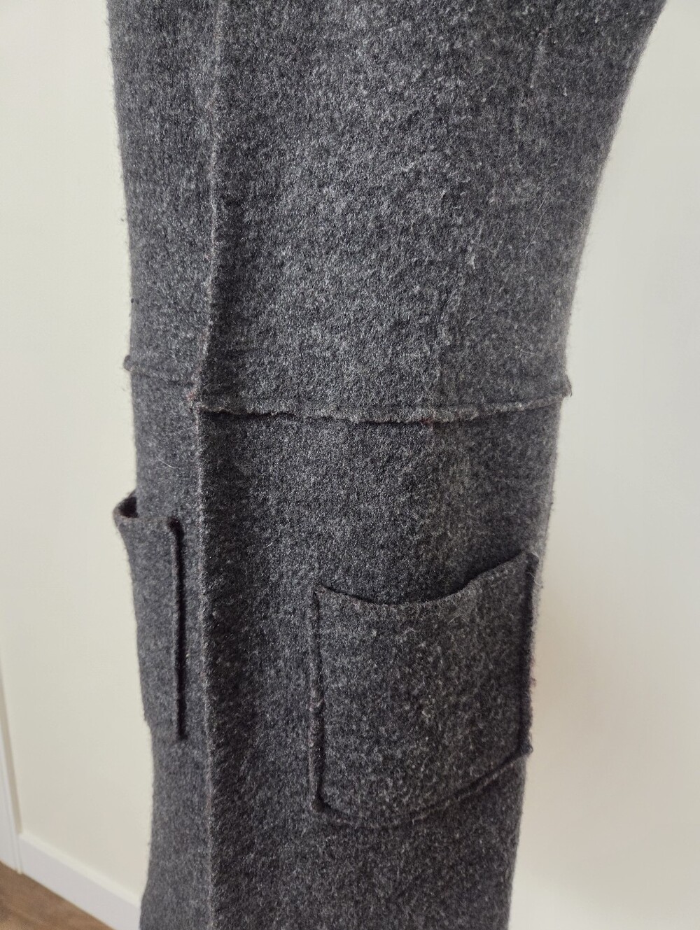 Anthropologie Moth Long Wool Vest Size XS Grey Soft Stretchy (c1) - Picture 4 of 14
